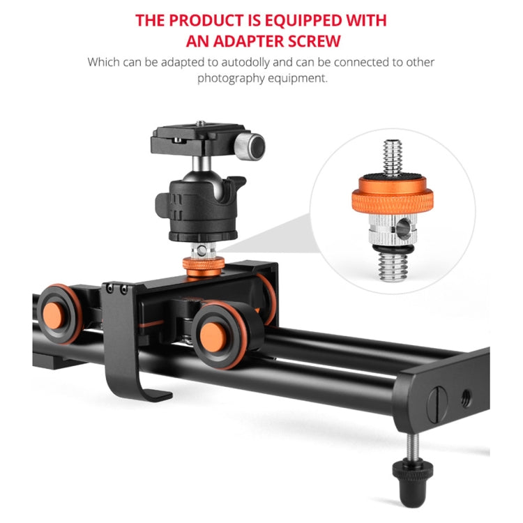 YELANGU YLG0119A 60cm Splicing Slide Rail Track + Trolley Rail Buckle for SLR Cameras / Video Cameras, 60cm Rail Track + Rail Buckle