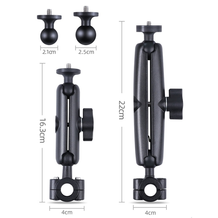 21mm Ballhead Car Front Seat Handlebar Fixed Mount Holder with Tripod Adapter & Screw for GoPro, Insta360, DJI and Other Action Cameras, 21mm 16.3cm