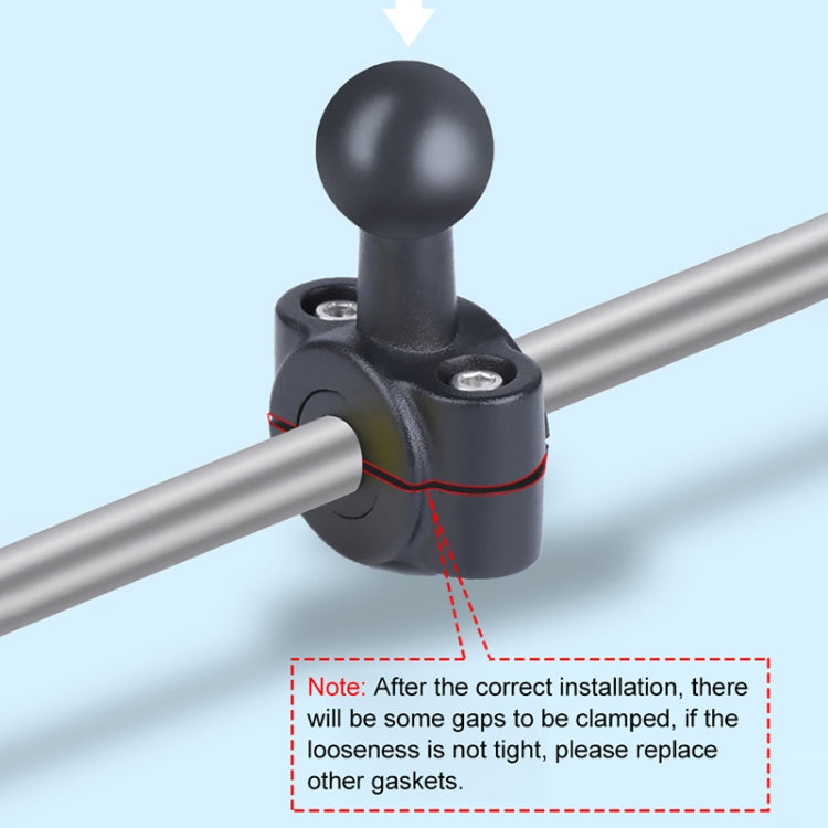 25mm Ballhead Car Front Seat Handlebar Fixed Mount Holder with Tripod Adapter & Screw for GoPro, Insta360, DJI and Other Action Cameras, 25mm 22cm