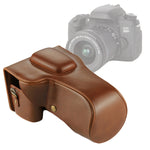 حقيبة جلد PU كاملة للجسم لكاميرا Canon EOS 760D / 750D (عدسة 18-135 مم)، لكاميرا EOS 760D
