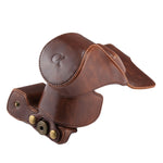 Full Body Camera PU Leather Case Bag with Strap for Sony NEX 5N / 5R / 5T (16-50mm / 18-55mm Lens), For Sony NEX 5N