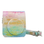 Rainbow Oil painting Pattern PU Leather Protective Camera Case Bag For FUJIFILM Instax Mini70 Camera, Rainbow Oil painting