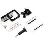 For GoPro HERO6 /5 Skeleton Housing Protective Case + Hollow Back Cover with Buckle Basic Mount & Screw, No Need to Disassemble Lens, Hollow Back Cover