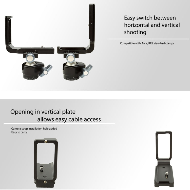 FITTEST FLN-D850 Vertical Shoot Quick Release L Plate Bracket Base Holder for Nikon D850, Nikon D850