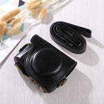 Full Body Camera PU Leather Case Bag with Strap for Canon G9X / G9X II, For G9X