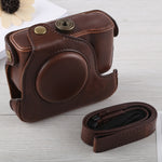 Full Body Camera PU Leather Case Bag with Strap for Canon G16, For G16