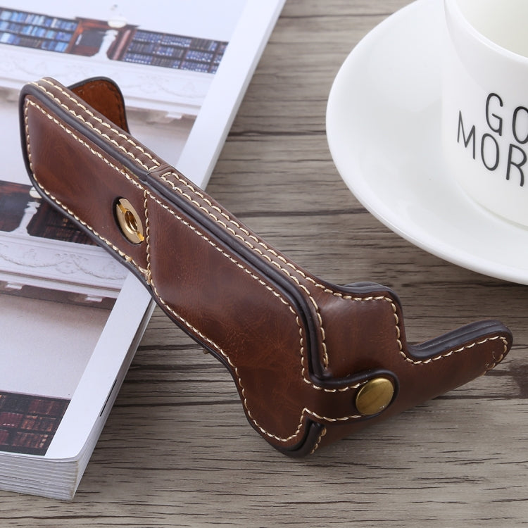 1/4 inch Thread PU Leather Camera Half Case Base for Canon EOS M5, For Canon M5