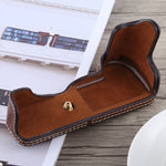 1/4 inch Thread PU Leather Camera Half Case Base for Canon EOS M5, For Canon M5