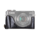 1/4 inch Thread PU Leather Camera Half Case Base for Canon G7 X Mark II, For Canon G7X2