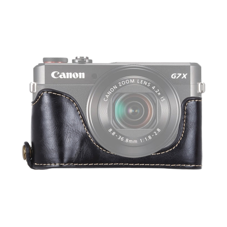 1/4 inch Thread PU Leather Camera Half Case Base for Canon G7 X Mark II, For Canon G7X2