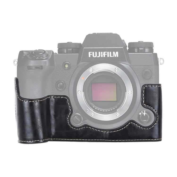 1/4 inch Thread PU Leather Camera Half Case Base for FUJIFILM X-H1, For FUJIFILM X-H1, For FUJIFILM XH1