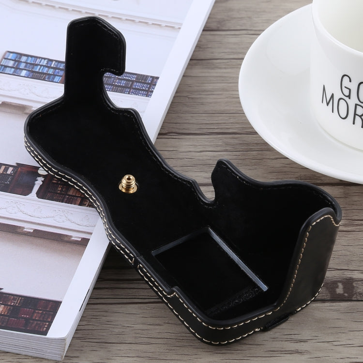 1/4 inch Thread PU Leather Camera Half Case Base for FUJIFILM X-H1, For FUJIFILM X-H1, For FUJIFILM XH1