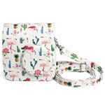 Flamingo Cactus Pattern PU Leather Protective Camera Case Bag For FUJIFILM Instax Mini 7S / 7C Camera, Flamingo Cactus