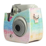Rainbow Oil painting Pattern PU Leather Protective Camera Case Bag For FUJIFILM Instax Mini 7S / 7C Camera, Rainbow Oil