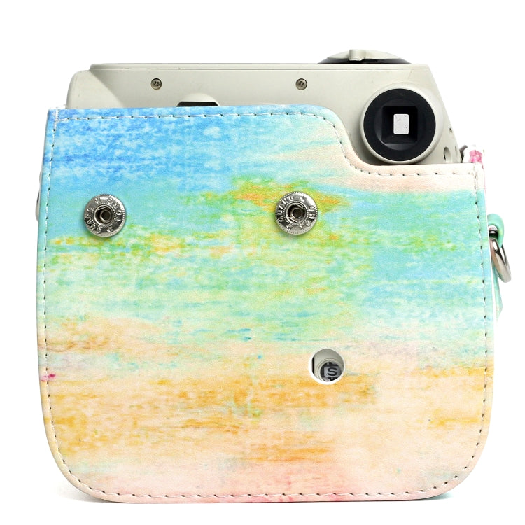 Rainbow Oil painting Pattern PU Leather Protective Camera Case Bag For FUJIFILM Instax Mini 7S / 7C Camera, Rainbow Oil