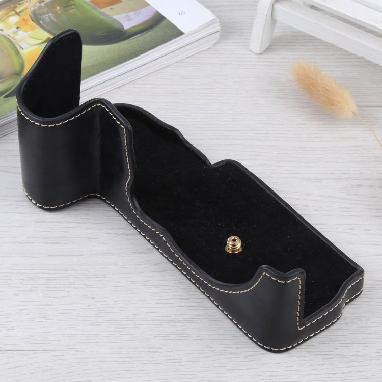 1/4 inch Thread PU Leather Camera Half Case Base for FUJIFILM GFX 50S, For FUJIFILM GFX 50S