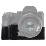 قاعدة نصف غطاء كاميرا من جلد PU بخيط 1/4 بوصة لكاميرا FUJIFILM GFX 50S، لكاميرا FUJIFILM GFX 50S