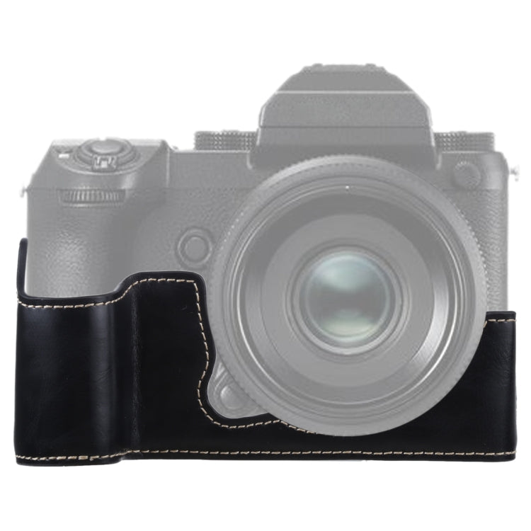 قاعدة نصف غطاء كاميرا من جلد PU بخيط 1/4 بوصة لكاميرا FUJIFILM GFX 50S، لكاميرا FUJIFILM GFX 50S