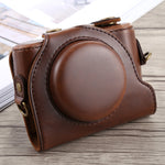 Full Body Camera PU Leather Case Bag with Strap for Sony DSC-HX90, For Sony HX90