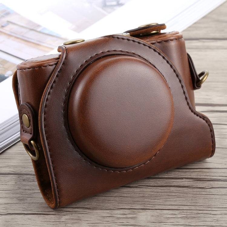 Full Body Camera PU Leather Case Bag with Strap for Sony DSC-HX90, For Sony HX90