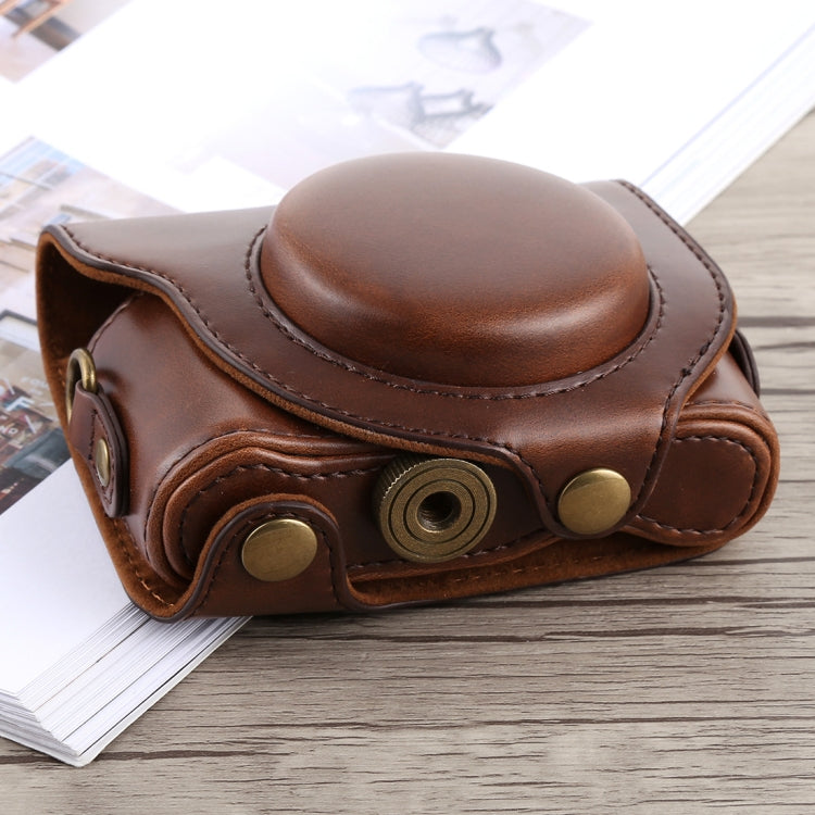 Full Body Camera PU Leather Case Bag with Strap for Sony DSC-HX90, For Sony HX90