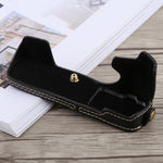 1/4 inch Thread PU Leather Camera Half Case Base for Olympus EM5 / EM5 Mark II, For Olympus EM5