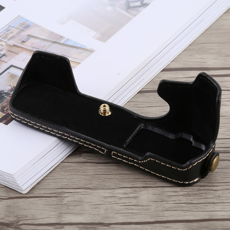 1/4 inch Thread PU Leather Camera Half Case Base for Olympus EM5 / EM5 Mark II, For Olympus EM5