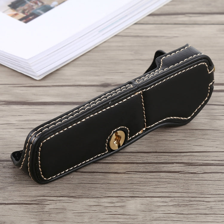 1/4 inch Thread PU Leather Camera Half Case Base for Olympus EM5 / EM5 Mark II, For Olympus EM5