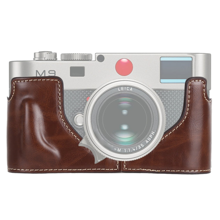 1/4 inch Thread PU Leather Camera Half Case Base for Leica M9, For Leica M9