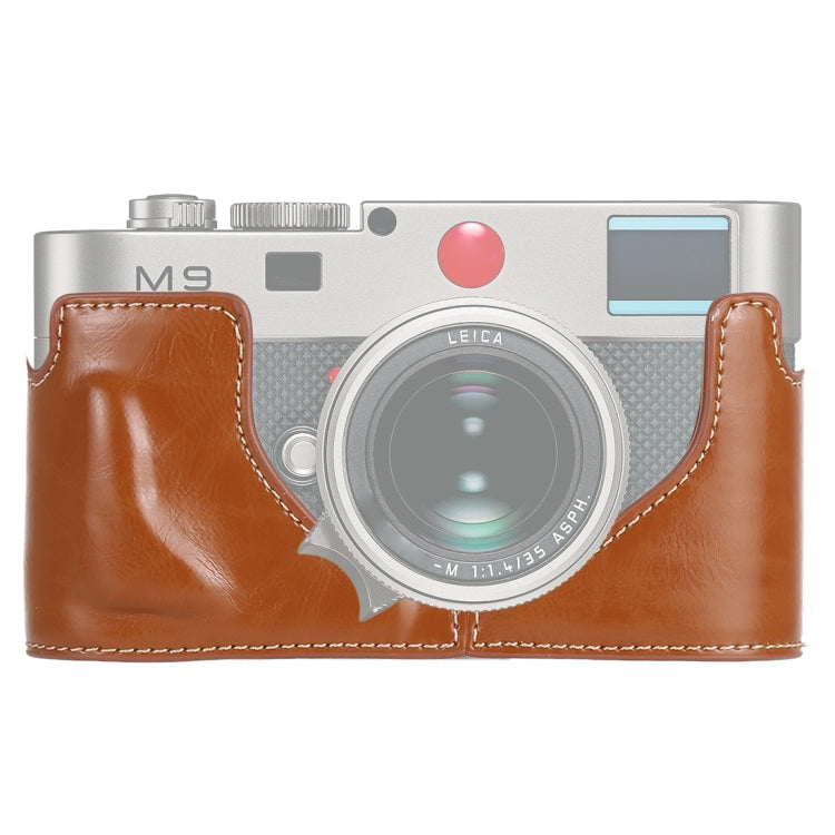 1/4 inch Thread PU Leather Camera Half Case Base for Leica M9, For Leica M9