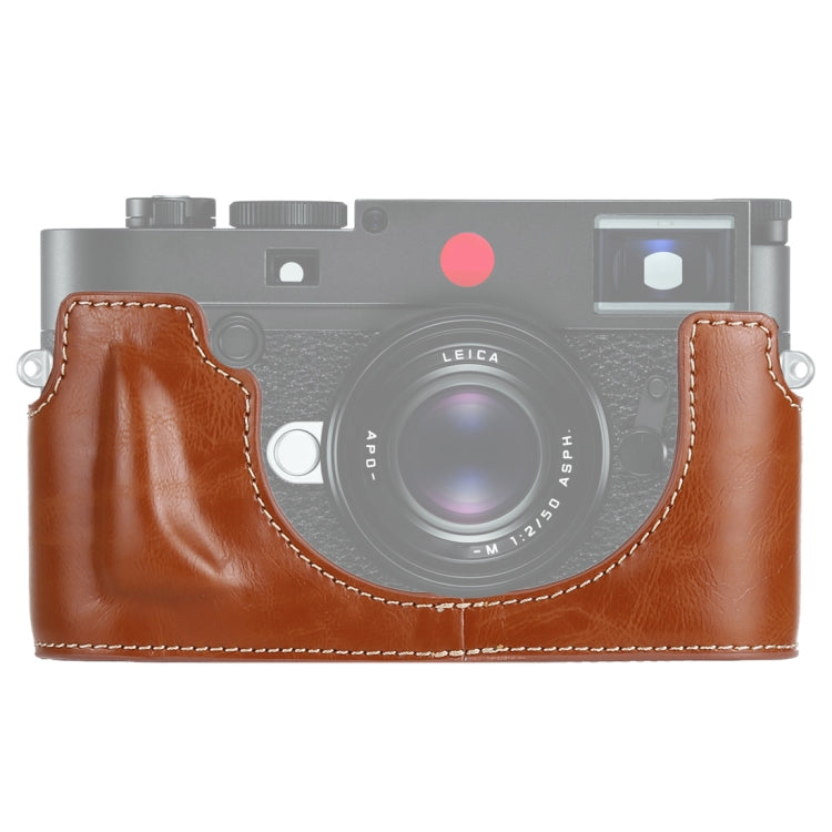1/4 inch Thread PU Leather Camera Half Case Base for Leica M10, For Leica M10