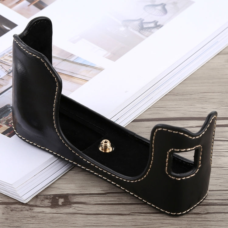 1/4 inch Thread PU Leather Camera Half Case Base for FUJIFILM X100F, For FUJIFILM X100F