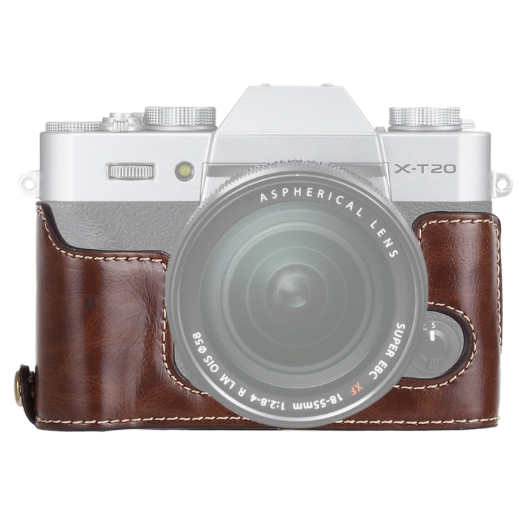1/4 inch Thread PU Leather Camera Half Case Base for FUJIFILM X-T10 / X-T20, For FUJIFILM XT10, For FUJIFILM  XT10