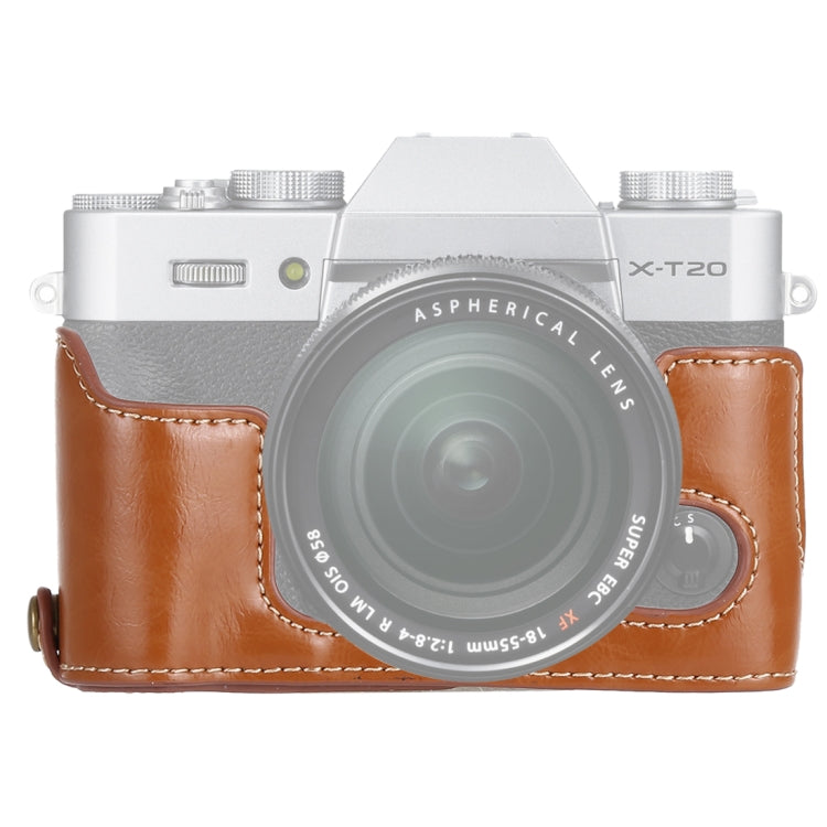1/4 inch Thread PU Leather Camera Half Case Base for FUJIFILM X-T10 / X-T20, For FUJIFILM XT10, For FUJIFILM  XT10