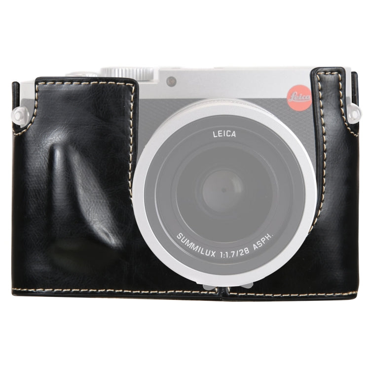 1/4 inch Thread PU Leather Camera Half Case Base for Leica Q (Typ 116), For Leica Q