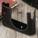 1/4 inch Thread PU Leather Camera Half Case Base for Leica Q (Typ 116), For Leica Q