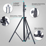 TRIOPO 2.8m Height Professional Photography Metal Lighting Stand Holder for Studio Flash Light, 2.8m Height