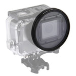 فلتر عدسة UV دائري 3 في 1 بحجم 58 مم مع غطاء لكاميرا GoPro HERO7 Black/6 /5، عدسة UV بحجم 58 مم