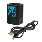 شاحن بطاريتين مع كابل USB-C / Type-C لكاميرات GoPro HERO6 / 5، شاحن مع كابل TYPE-C