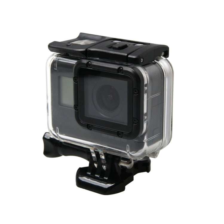 For GoPro HERO6 /5 Waterproof Housing Protective Case + Hollow Back Cover with Buckle Basic Mount & Screw, Waterproof Housing