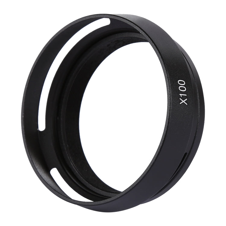 49mm Metal Vented Lens Hood for Fujifilm X100, LA-49 X100 (Black), LA-49 X100 (Silver)