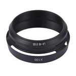 49mm Metal Vented Lens Hood for Fujifilm X100, LA-49 X100 (Black), LA-49 X100 (Silver)