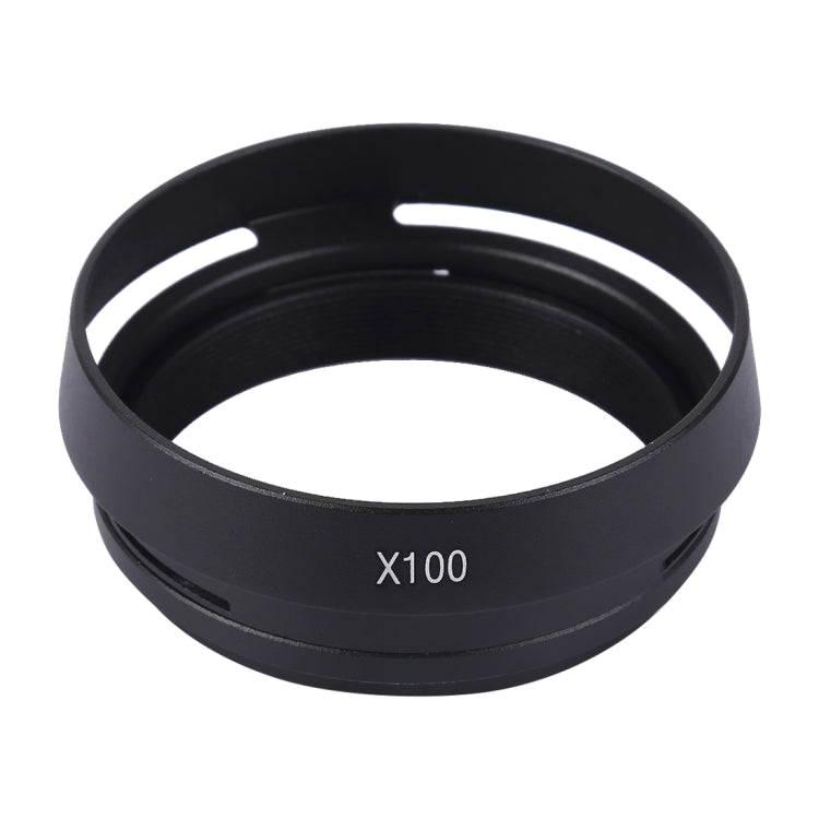 49mm Metal Vented Lens Hood for Fujifilm X100, LA-49 X100 (Black), LA-49 X100 (Silver)
