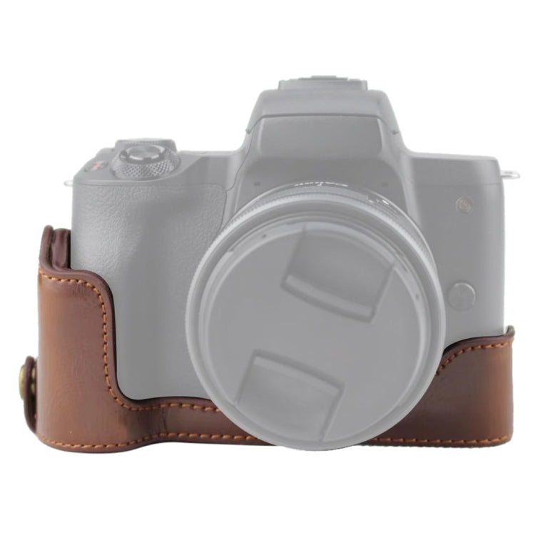 1/4 inch Thread PU Leather Camera Half Case Base for Canon EOS M50 / M50 Mark II, For Canon EOS M50
