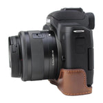 1/4 inch Thread PU Leather Camera Half Case Base for Canon EOS M50 / M50 Mark II, For Canon EOS M50