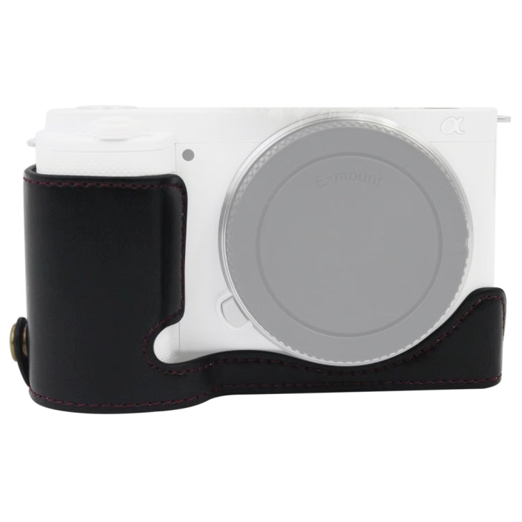 1/4 inch Thread PU Leather Camera Half Case Base for Sony ZV-E10 / ZV-E10L, For Sony ZV-E10