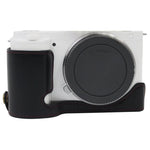 1/4 inch Thread PU Leather Camera Half Case Base for Sony ZV-E10 / ZV-E10L, For Sony ZV-E10