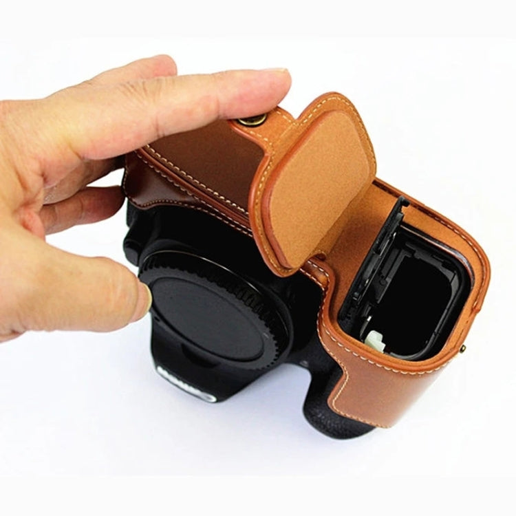 1/4 inch Thread PU Leather Camera Half Case Base for Canon EOS 80D / 70D, For Canon EOS 80D