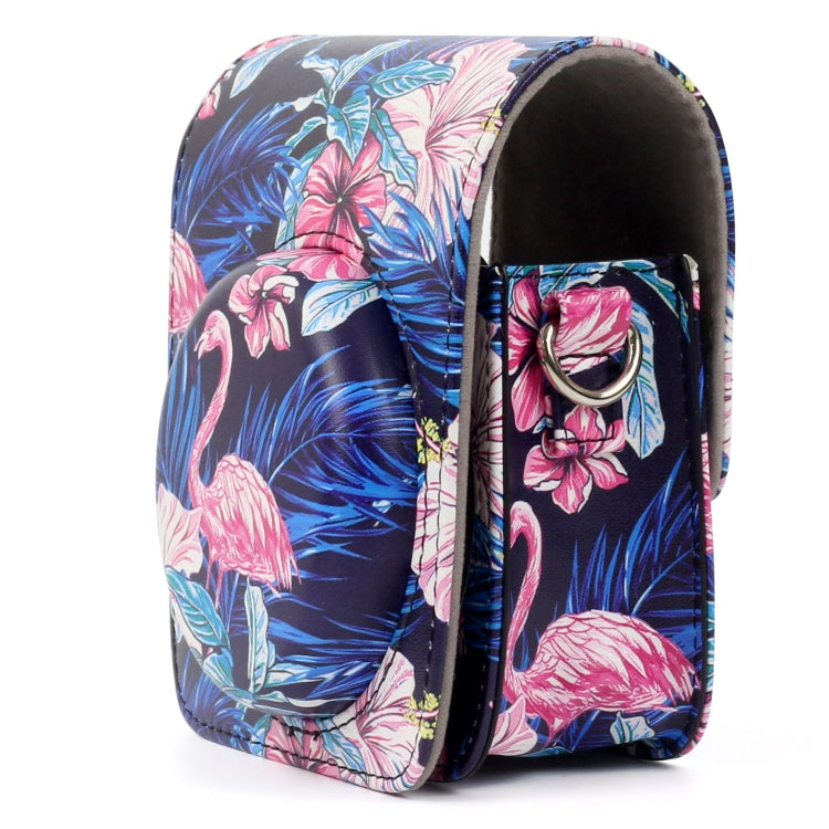 Flamingo Pattern PU Leather Protective Camera Case Bag For FUJIFILM Instax Mini90 Camera, Flamingo