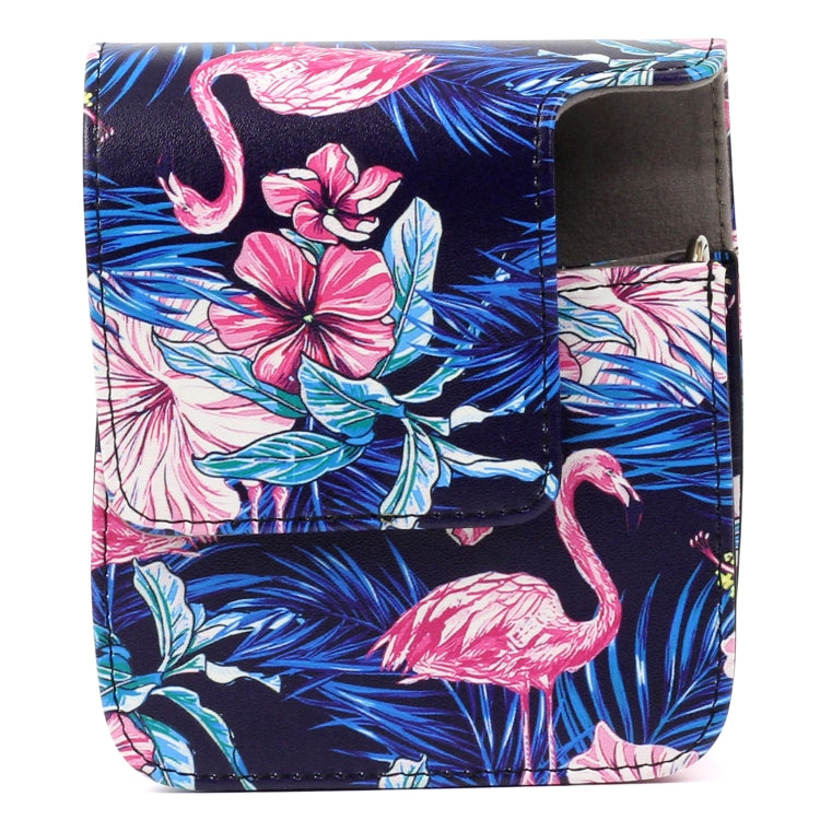 Flamingo Pattern PU Leather Protective Camera Case Bag For FUJIFILM Instax Mini90 Camera, Flamingo